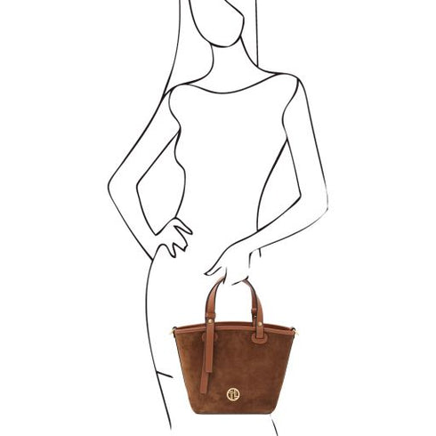 Glacette - Suede leather bucket bag